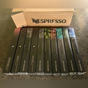 Nespresso Original Coffee Capsules.  10 Sleeves each with 10 capsules